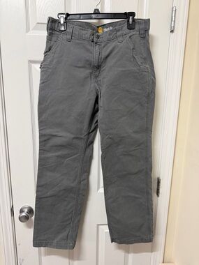 Carhartt Men's Gray Straight-Leg Chinos 34X30